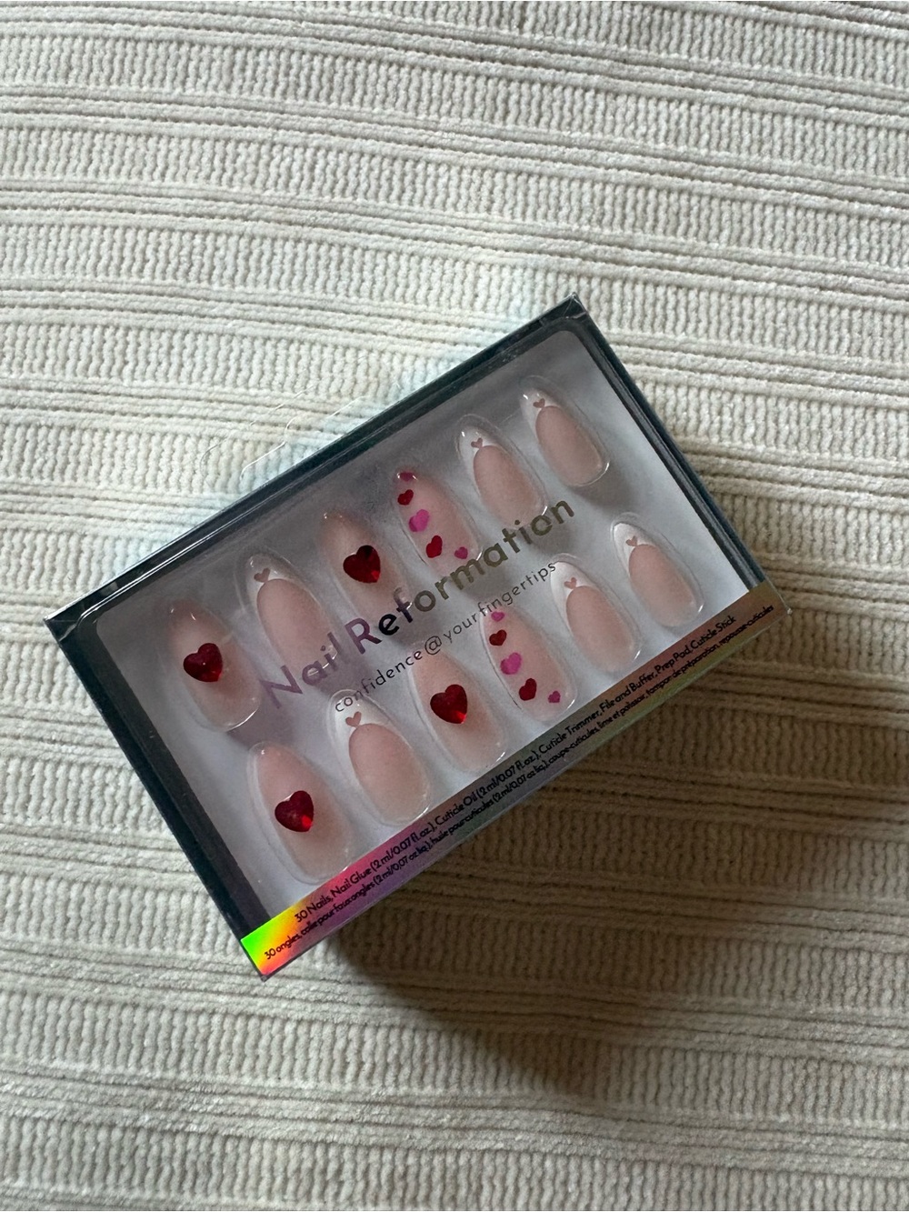 Nail Reformation Press-On Nails with Red Hearts